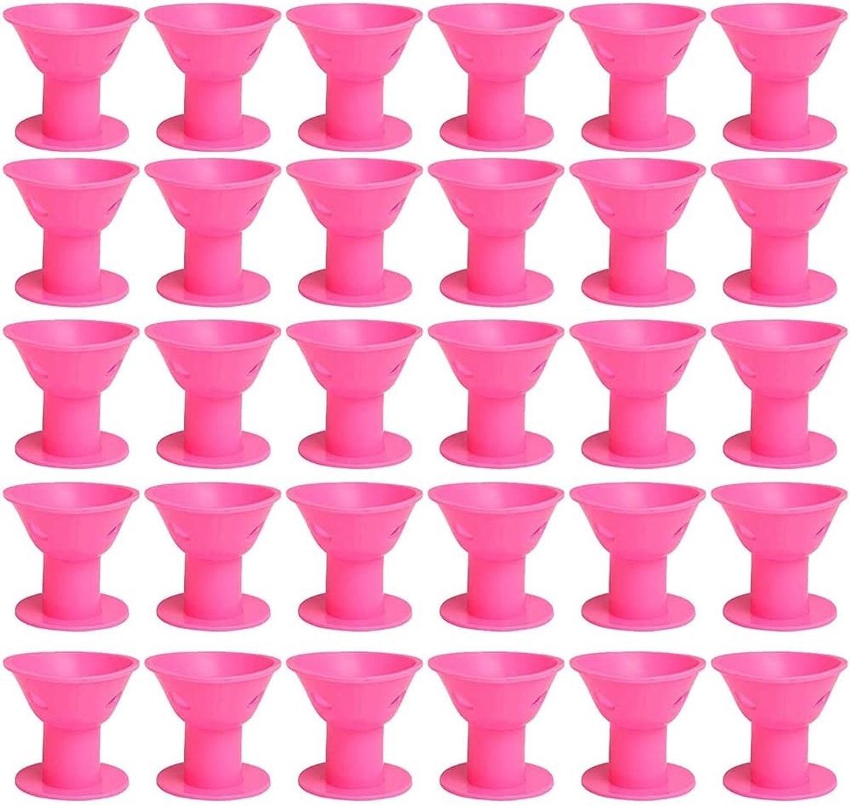 Set van 30 kleine siliconen haarrollers zonder clips, perfecte krulset met opbergtas voor vrouwen en meisjes