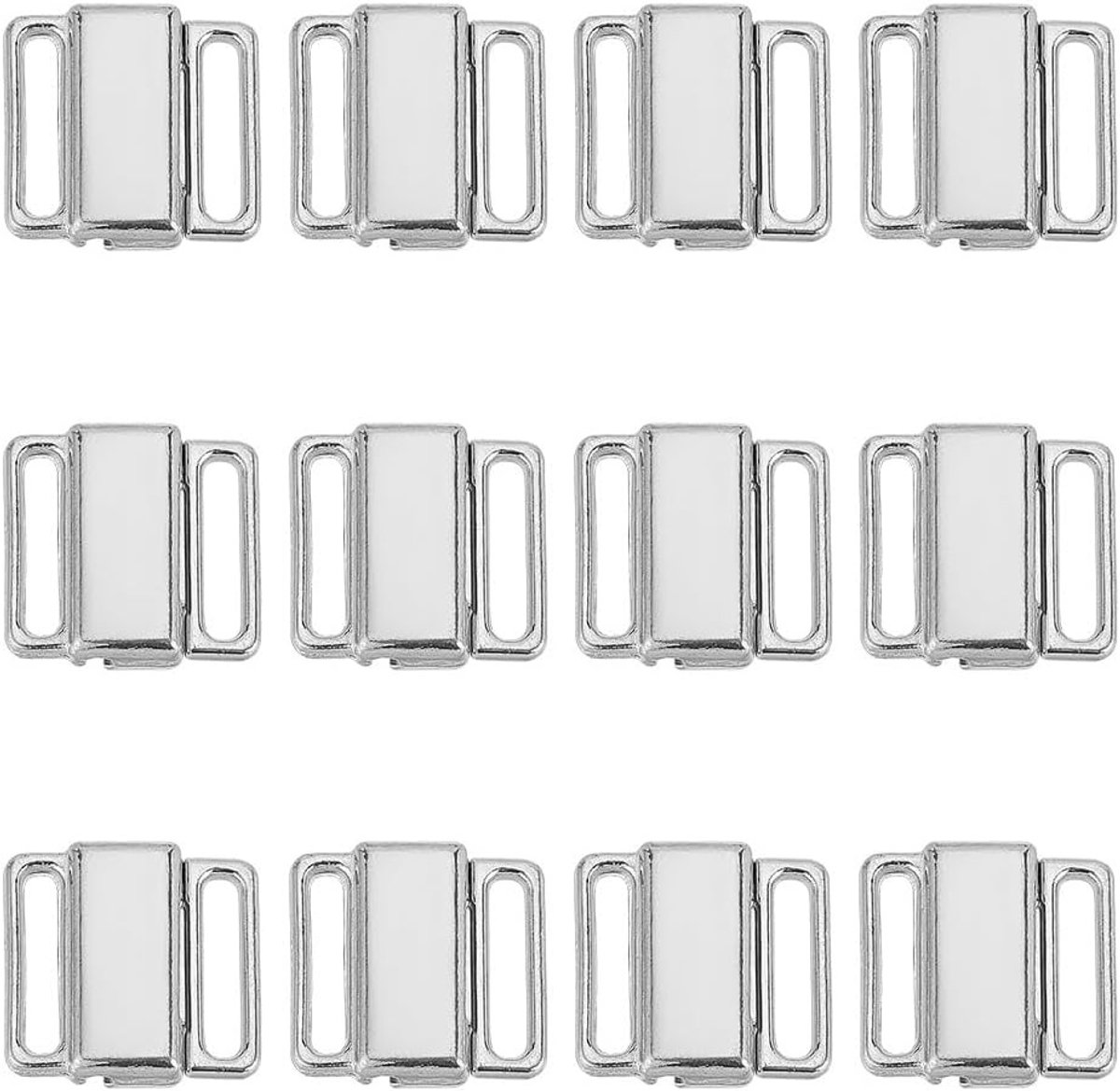 20 Stuks Metalen Sluitingen voor Bikini's en Lingerie, Ideaal voor Zwemkleding en Kledingreparatie, 1.5x14x4mm