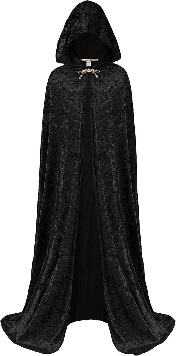 Verkleden in Stijl: Luxe Fluwelen Kapmantel voor Halloween, Perfect voor Heksen en Feestjes