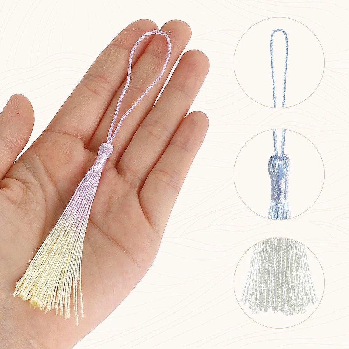 20 Stuks Mini Tassels Boekenleggers, Kleurrijke Zijden Franje voor Handgemaakte Ambachten en Sieraden, 13 cm Zachte Franje voor DIY Projecten
