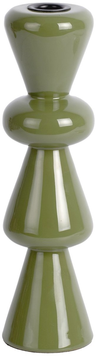 Present Time Kandelaar Cadiz Cones - Groen - 7x7x25cm - Scandinavisch - Hout