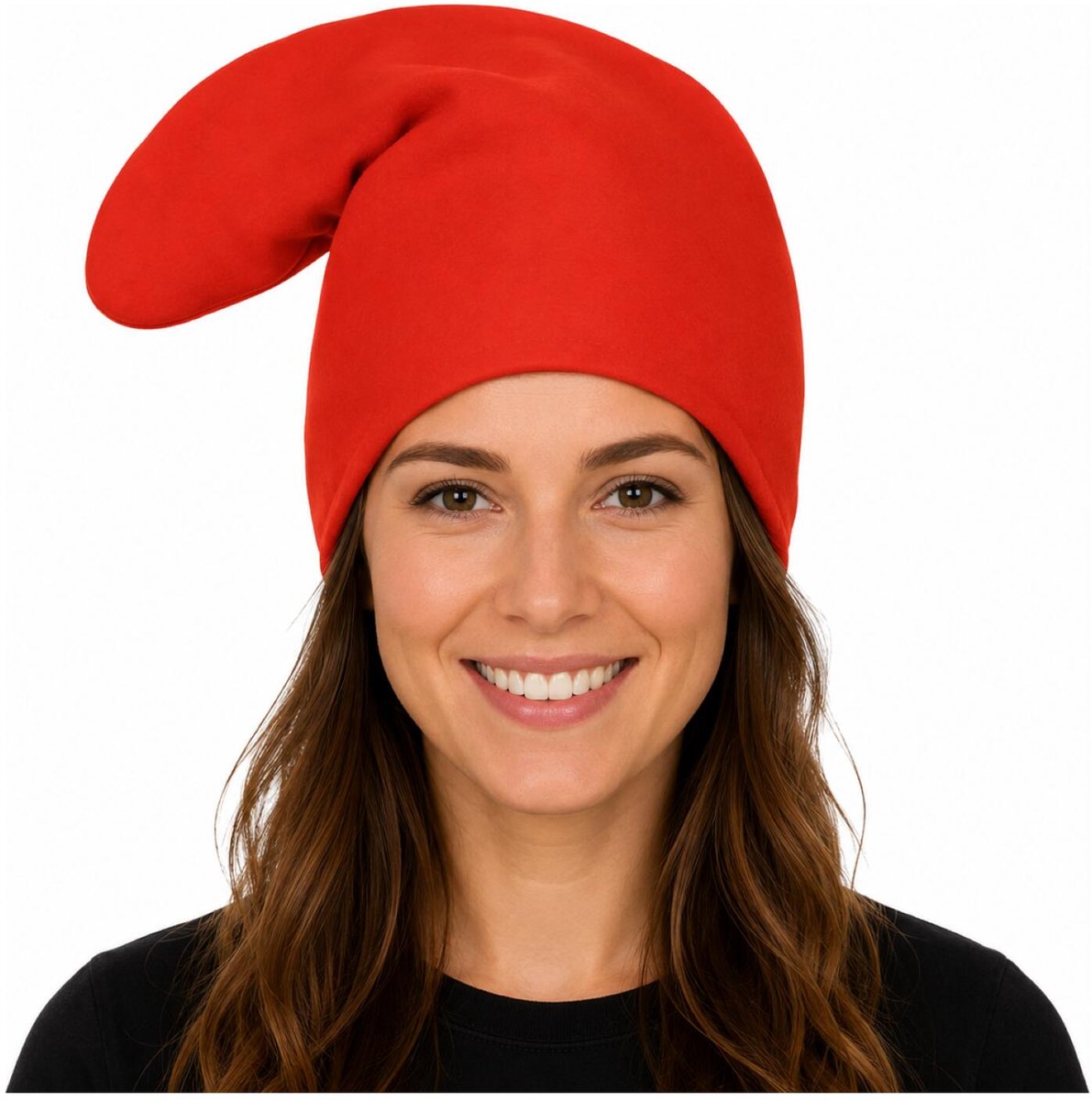 Partyxplosion Verkleed muts - voor een kabouter/dwerg - rood - polyester - volwassenen - one size