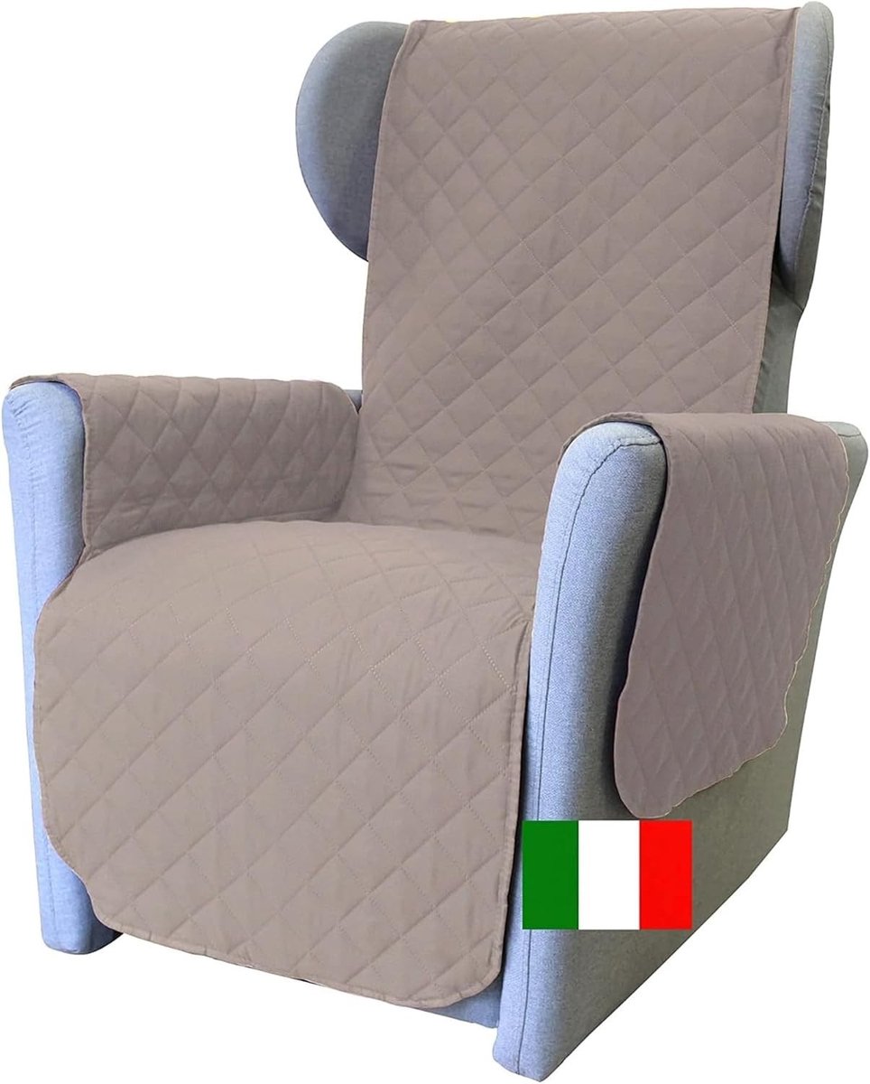 Fauteuilhoes - Taupe/Crème - 55 cm Zitting - Waterdichte Antislip Stof - Bescherming voor Fauteuils met Armleuningen