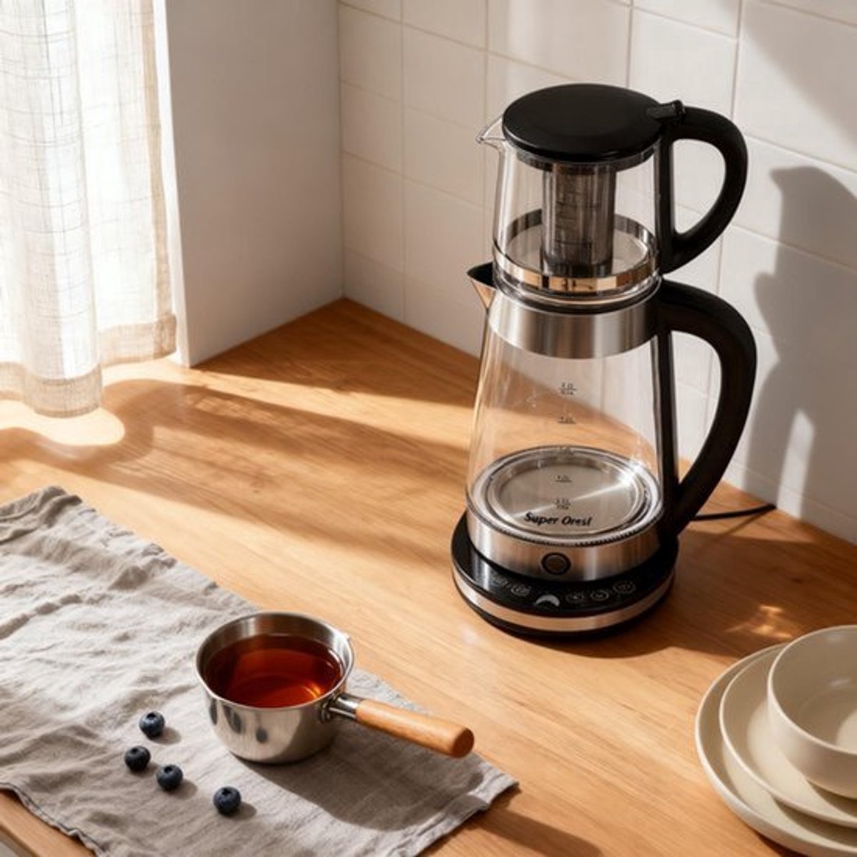Waterkoker Roestvrijstalen Waterkoker - 1500 W Vermogen - 2,5 L Inhoud - RVS Materiaal - Elektrisch Gebruik