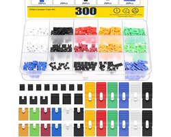 300 Stuks Jumper Caps Kit in 6 Kleuren - 2.54mm, 2mm en 1.27mm Verbindingen voor Arduino en Raspberry Pi, Ideaal voor PCB en Elektronica Projecten