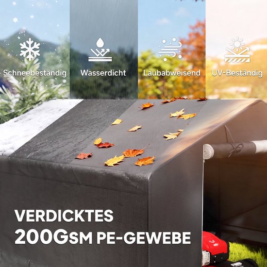 Outsunny garden storage - tent -kunststof/metaal - 300 x 300 x 210 cm van Outsunny — afbeelding 3
