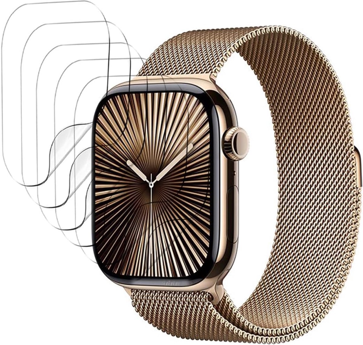 6 stuks hydrogelfolie beschermfolie voor Apple Watch Series 11/10 42 mm, flexibele TPU hydrogel displayfolie, hoge definitie displaybescherming, krasbestendig, anti-vingerafdrukfolie
