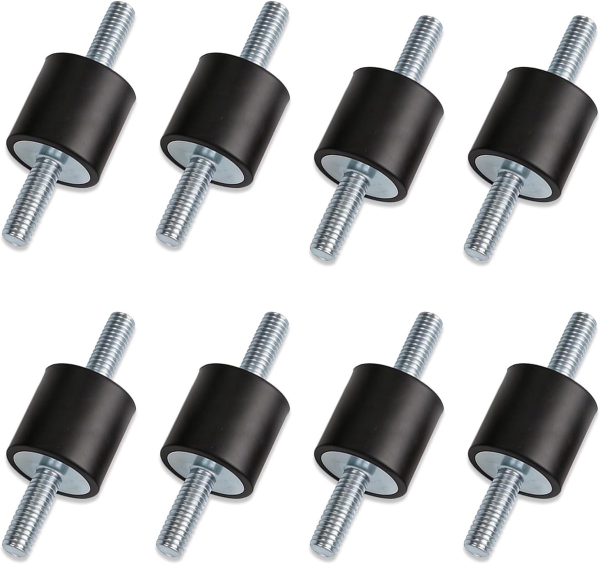 Trillingsdemper Silentblock rubber M6 × 18 met buitendraad, 8 stuks (VV 20