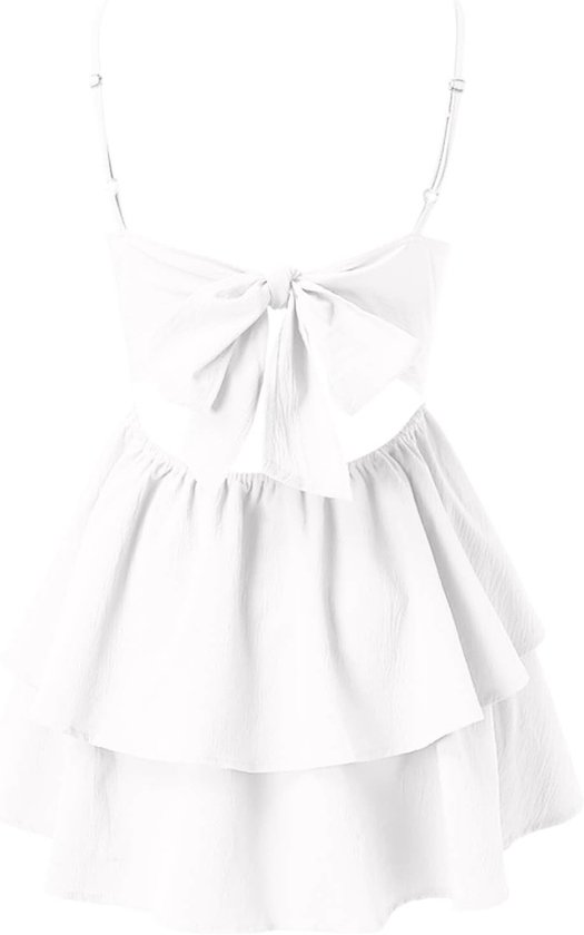 Jurk voor dames, ceremonie, chique, elegant, avond, cocktail, casual, grote maat, chiffon, geplooid, korte mouwen, zomer, bruiloft, gast, A31 — afbeelding 3