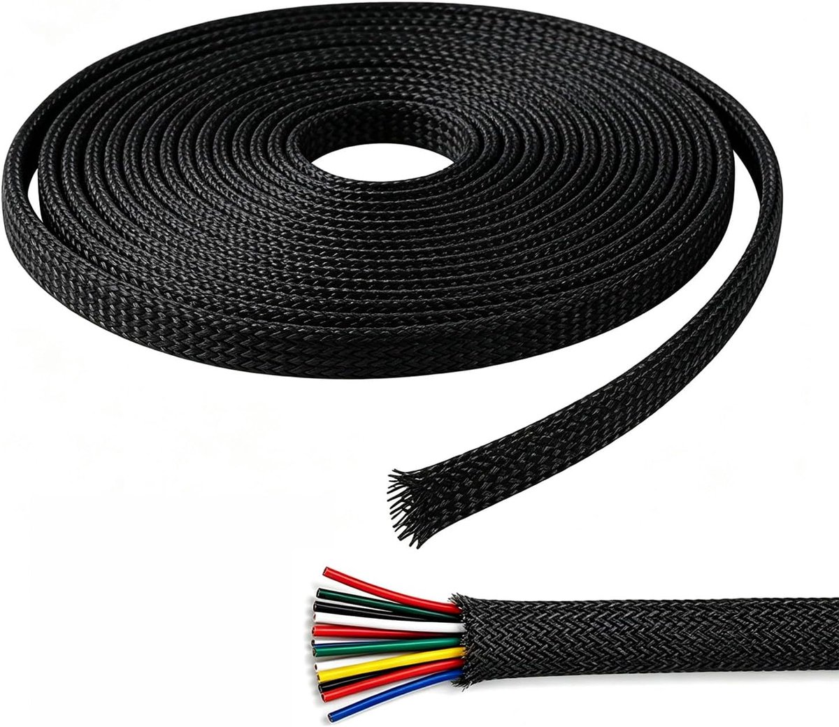 12 mm-12 m uitbreidbare gevlochten kabelslang voor