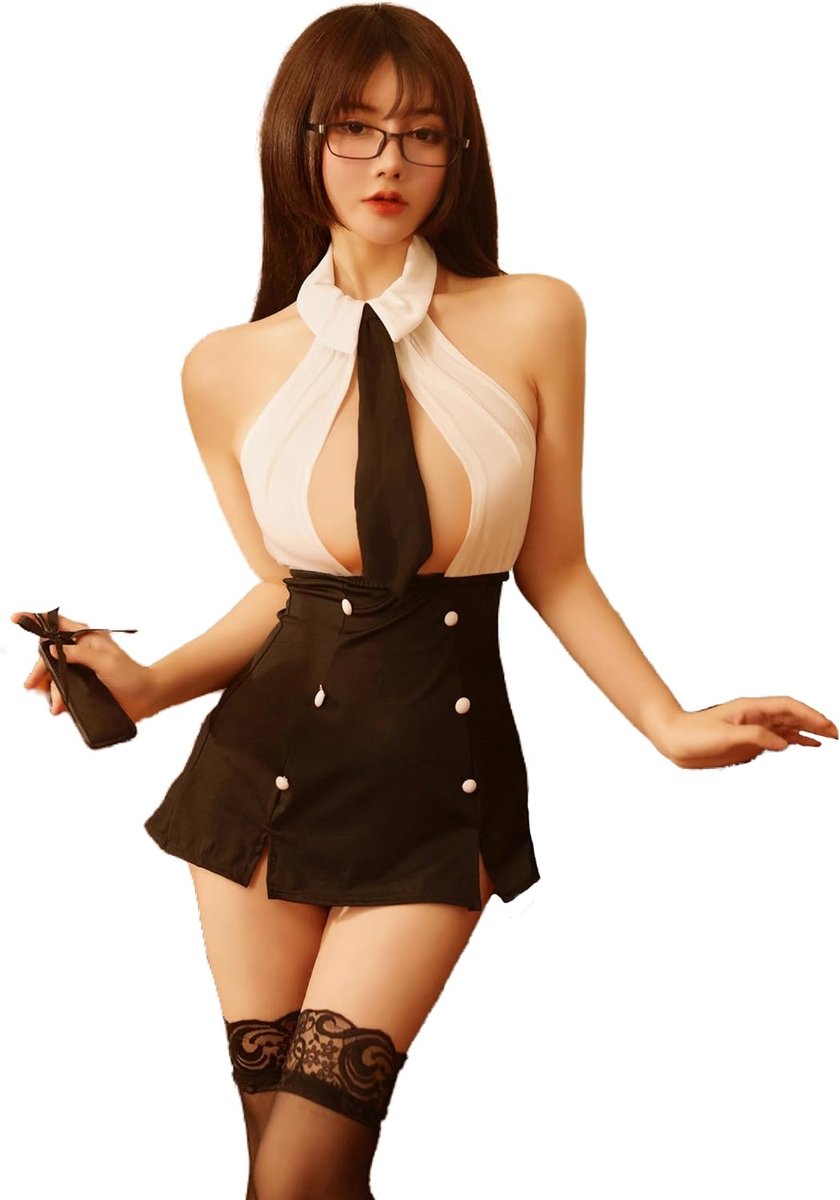 Leraar lingerie voor kostuum vrouwen ondeugend kostuum Halloween anime secretaris uniform school rol paly rock