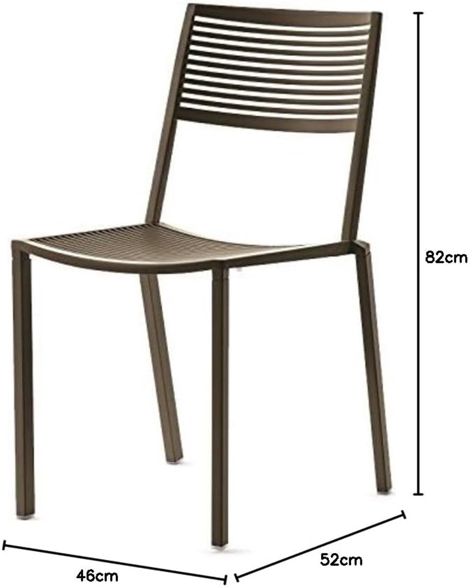 Easy stapelbare stoel. 1503 grijs metaal