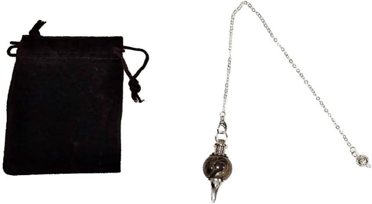 Kristallen slinger kristallen slinger vintage bol kristallen slinger voor radiesthesie pendel chakra reiki waarzeggerij meditatie wicca pendel professionele waarzeggerij (Agata Black)