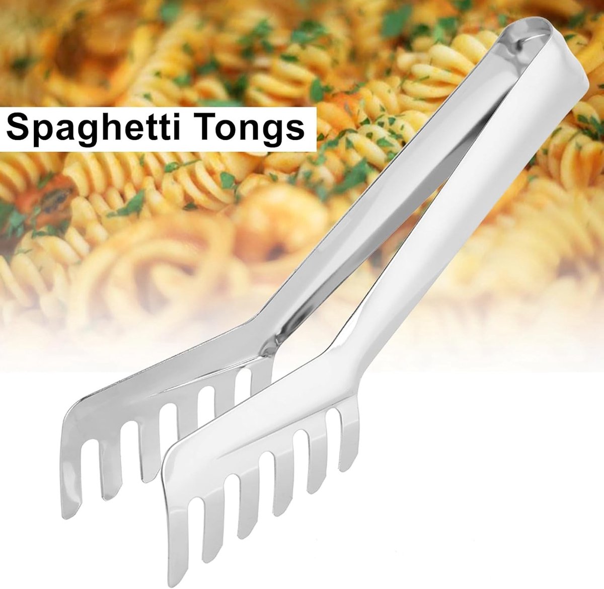 Roestvrijstalen pastatangen in kamvorm voor spaghetti en noedels, handige keukentools voor perfect serveren