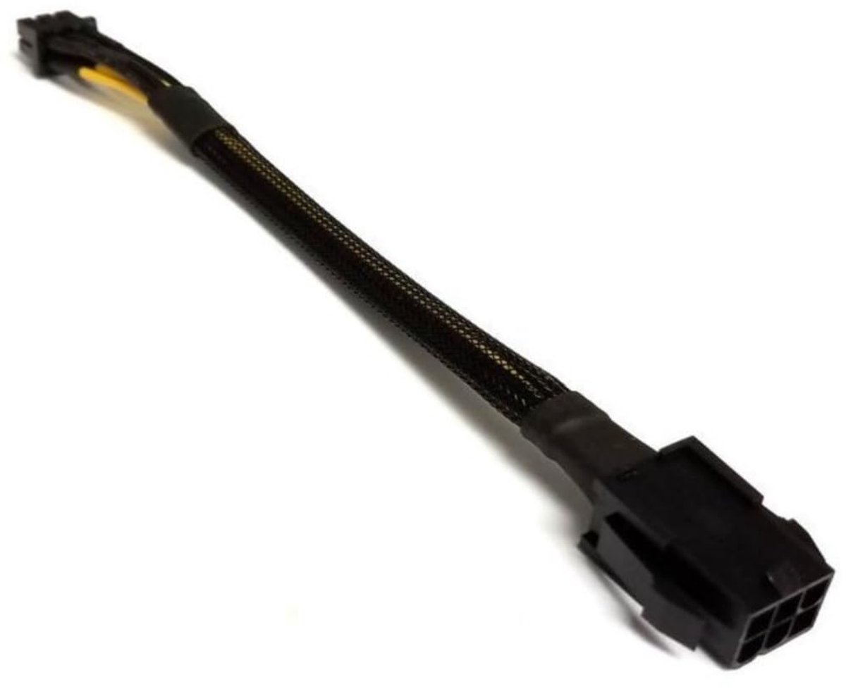 8-pins vrouwelijk naar CPU 8-pins (4+4 afneembare) mannelijke EPS-12V adapter converter omhulde kabel 13,3 inch (34 cm), zwart