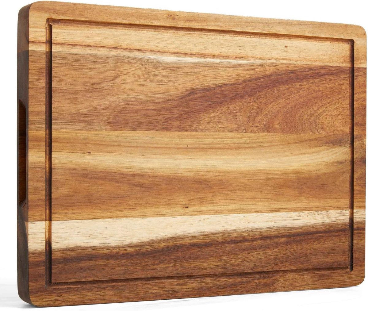 Snijplank - Met Serveerkanaal - Broodplank - Borrelplank - Kaasplank - Serveerplank - Met Handvaten en Sapgeul - Acaciahout