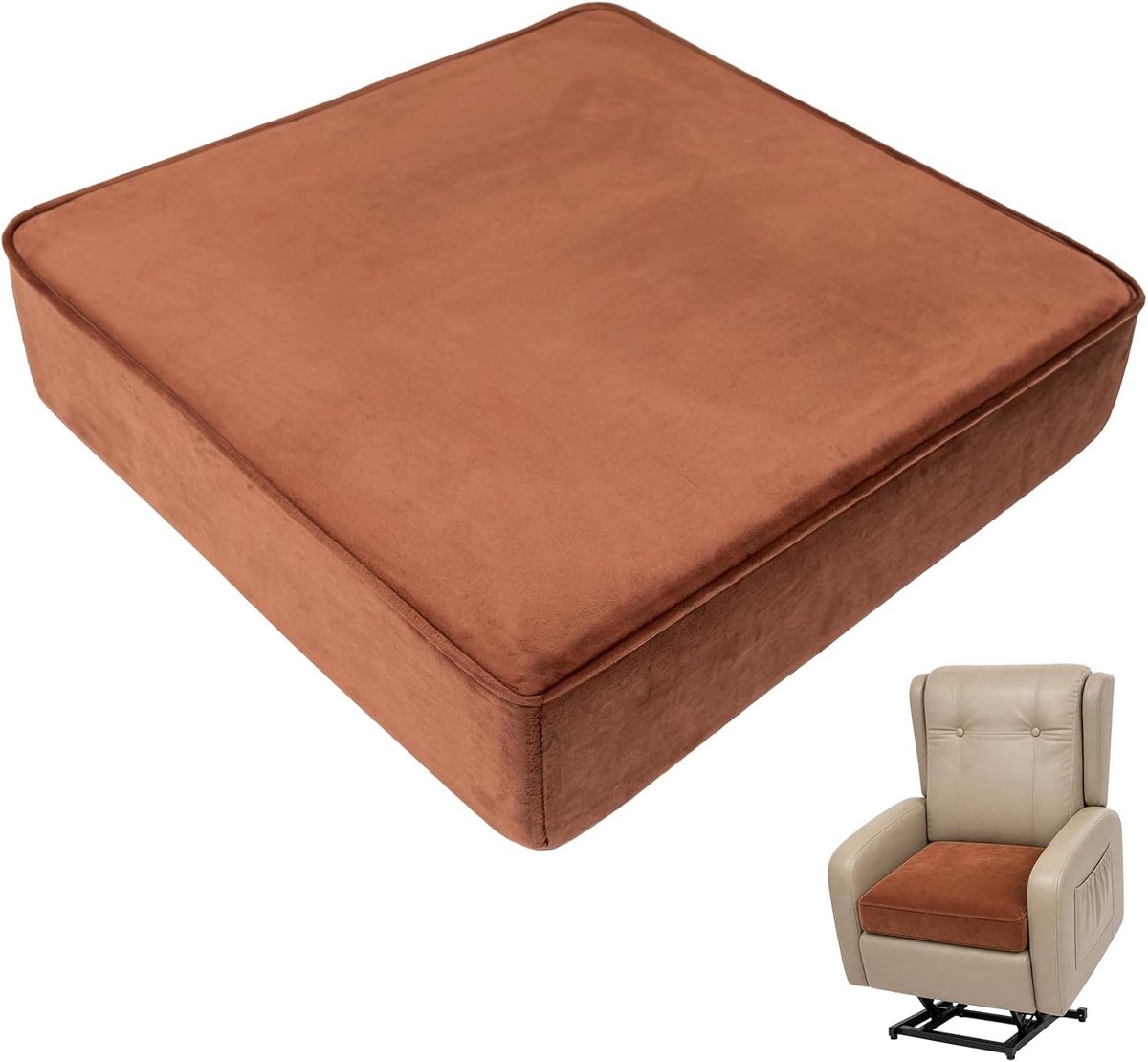 Outdoor 50x50cm Zitverhoging Volwassenen Sofa Velvet Brown