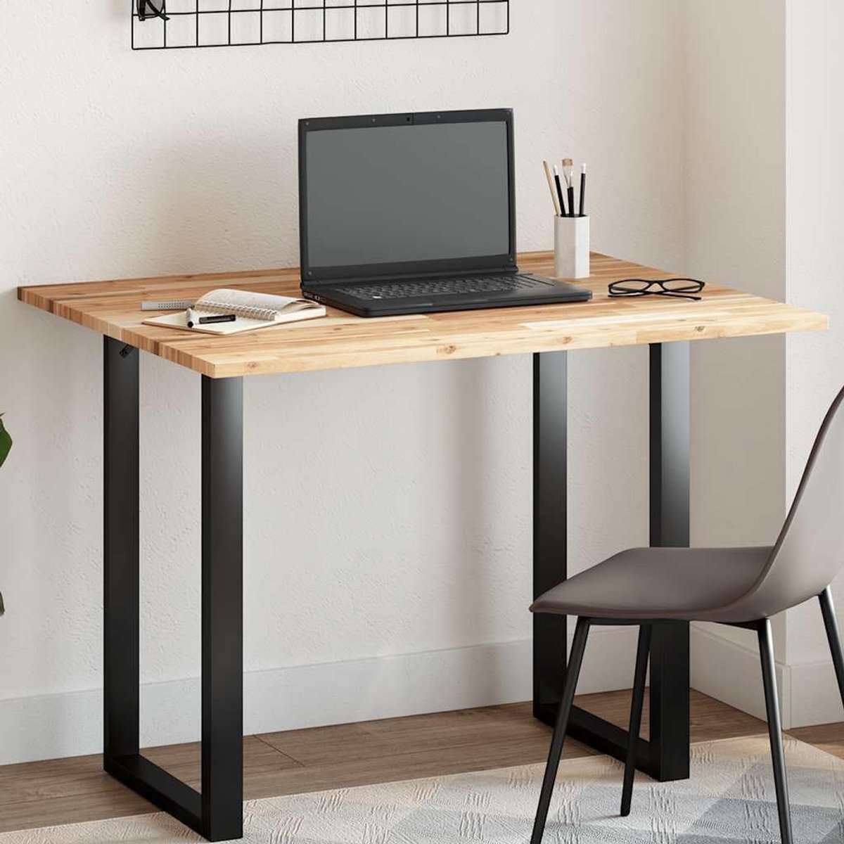 acacia tafelblad rechthoekig 100x80x2 cm voor eettafel hout en salontafel