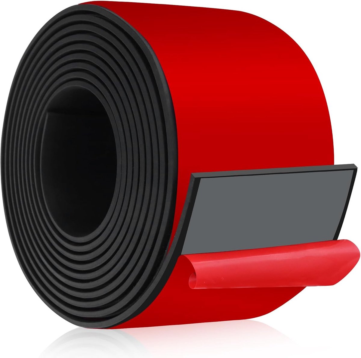 Strips zelfklevend 6 m(L) × 75 mm(B) × 3 mm(T) massief rubberen profielen neopreen rubberen strip voor afdichting, DIY, anti-vibratie (zelfklevend)
