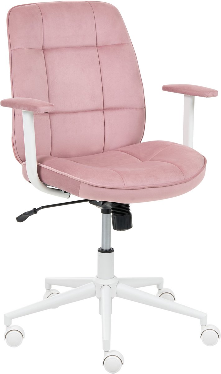 Beliani CARLTON - Bureaustoel - Roze - Fluweel