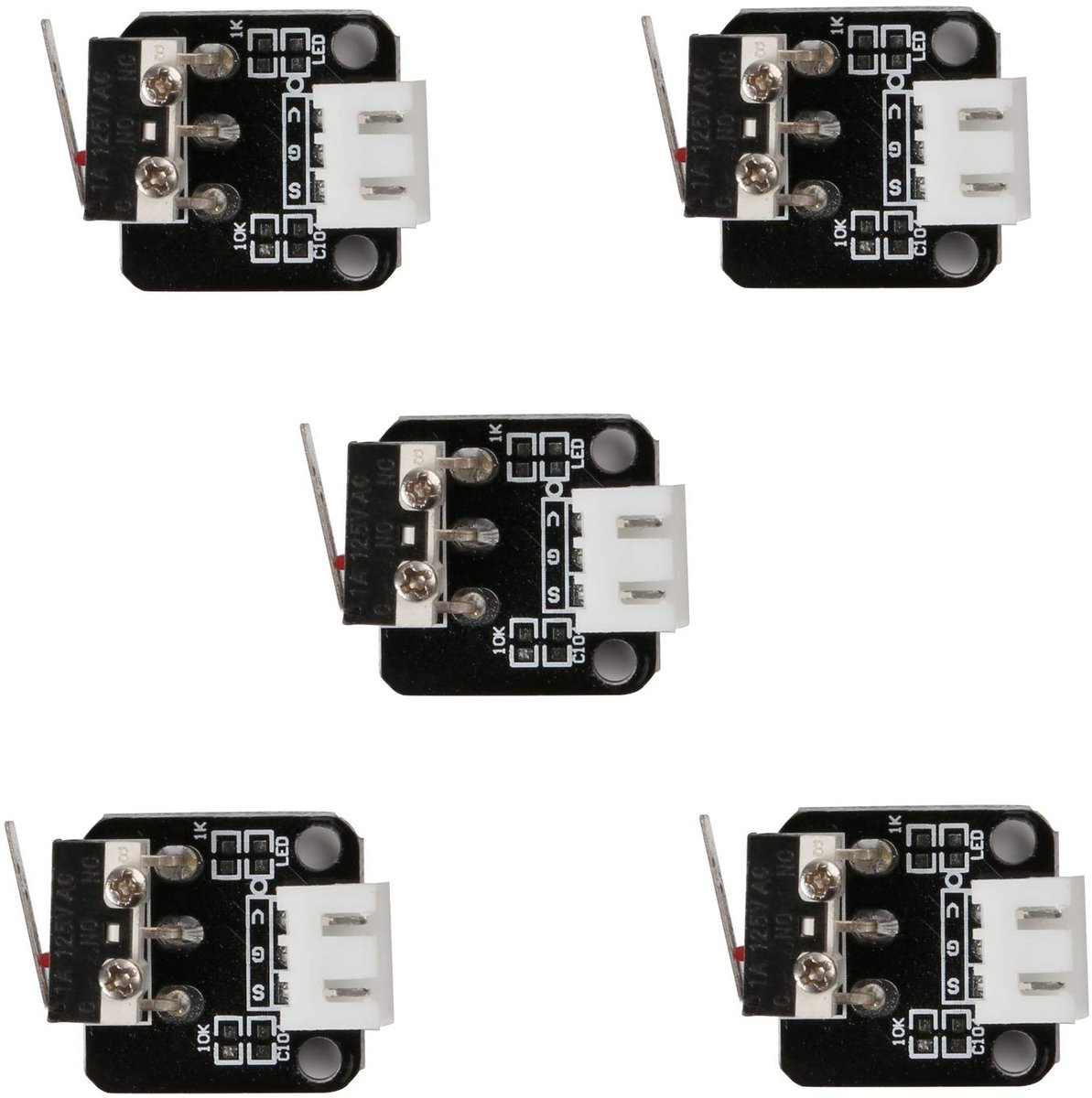 3D-printer – eindschakelaar voor racesport, 3-polig, voor 3D-printerserie CR-10 Ender-3 – 5 stuks.