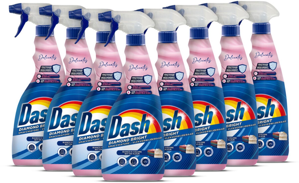 Dash - Vlekverwijderaar Delicate & Wool Spray - 8 x 750 ml - Voordeelverpakking