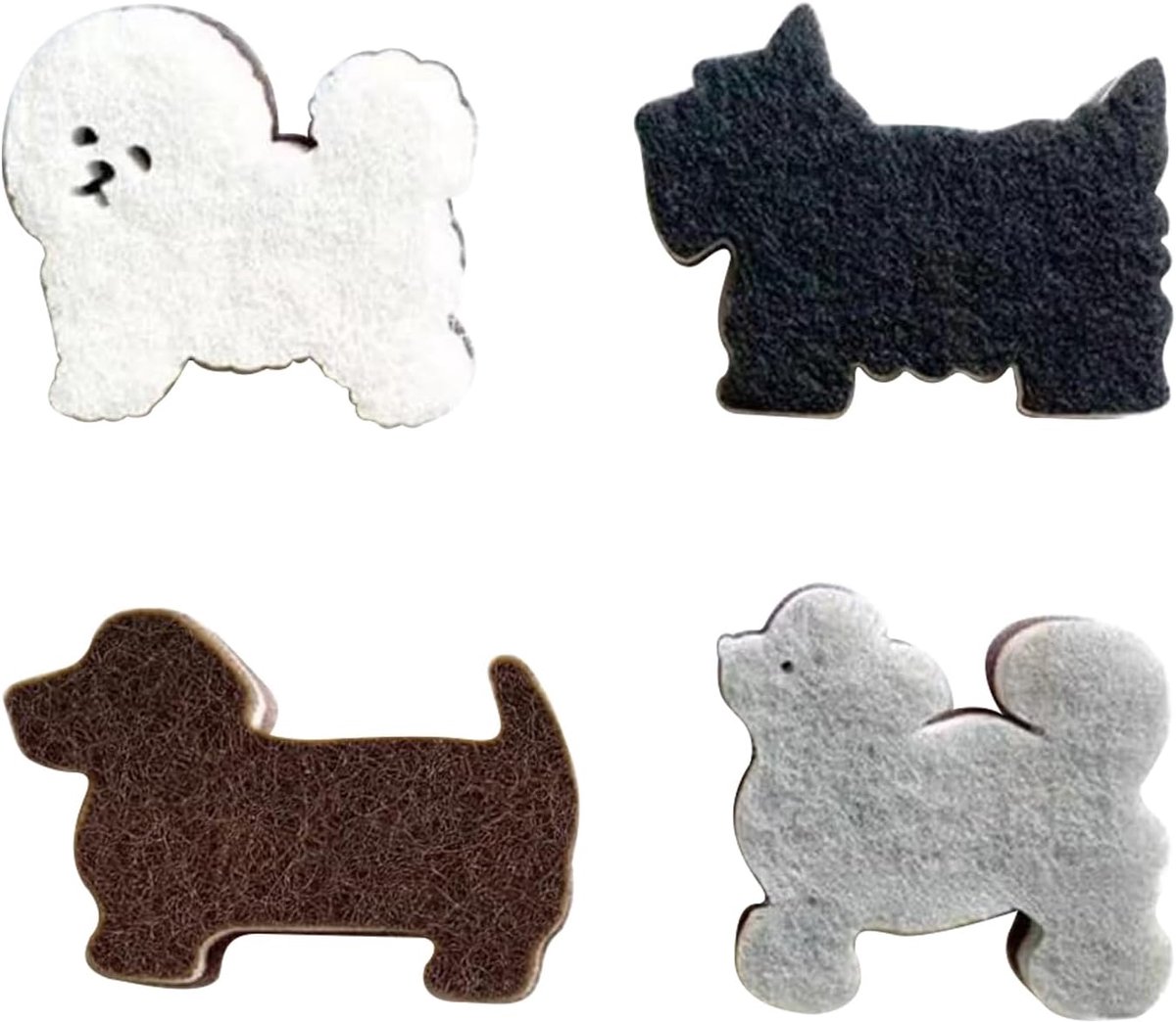 Honden Afwasdoekjes Set Van 4 Keuken Schoonmaaksponges Voor Het Afwassen In De Keuken Voor Vaat En Vaatwerk Ideaal Voor Gootsteen En Badkamer Reinigingsspons Keukenspons