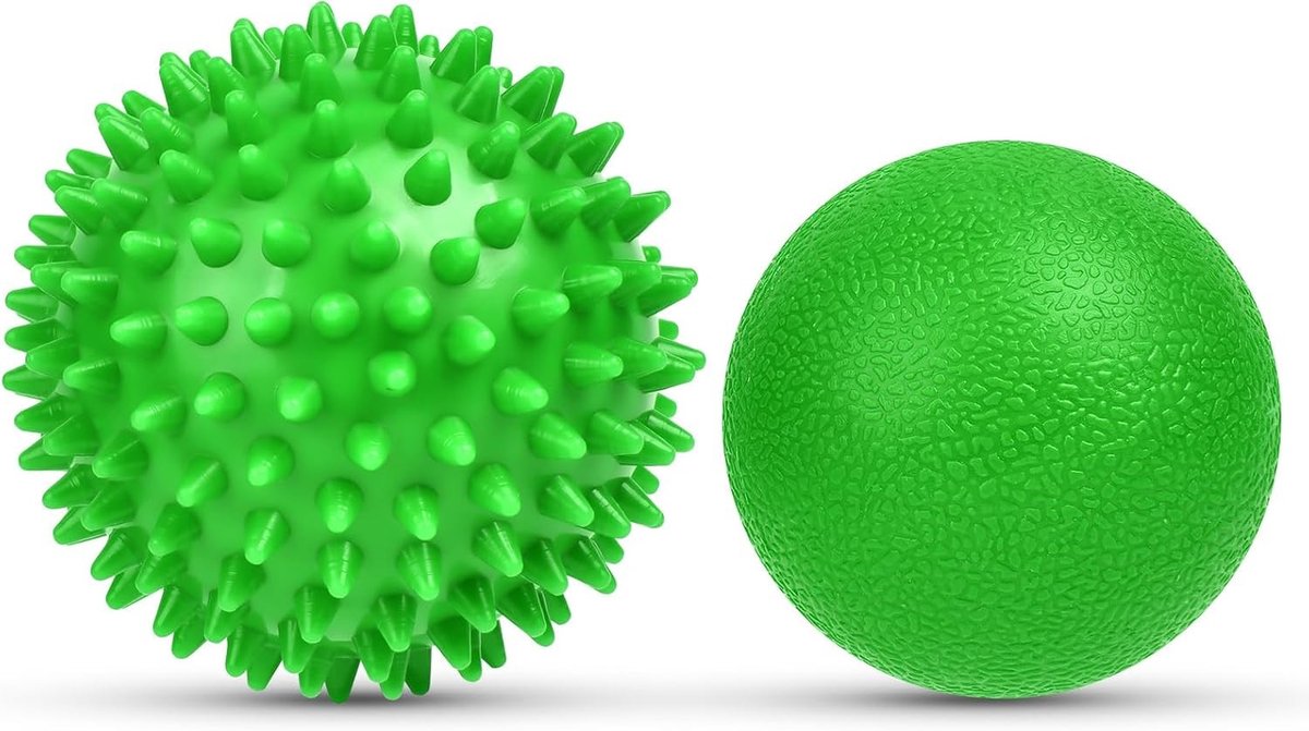 Set van 2 Kleine Stekelige Massageballen voor Spierontspanning, Ideaal voor Voeten, Rug en Nek
