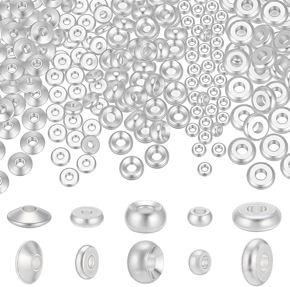 Dailygoods- Afstandhouders 200 Stuks - Messing Kralen - Platte Ronde Kralen - Voor Sieraden - Gat 1/2 mm - Elegante Uitstraling - Sieradenkralen