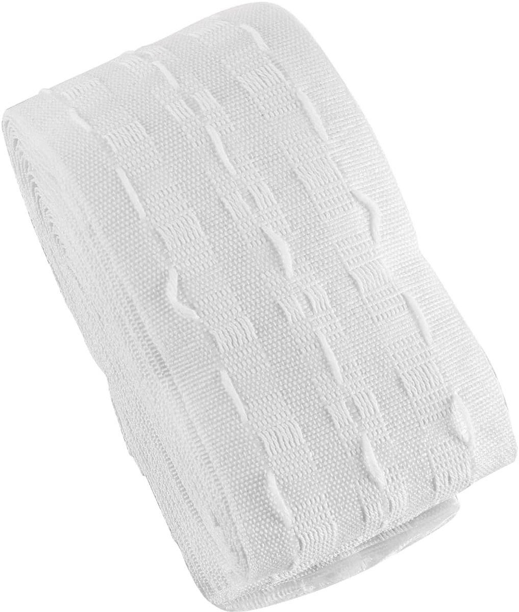 Laroal Gordijn Hoofdband Wit 80mm Koptekst Tape 10 meter Koptekst Tape voor Pencil Pleat Gordijnen Wave Gordijnen - ShopVlot