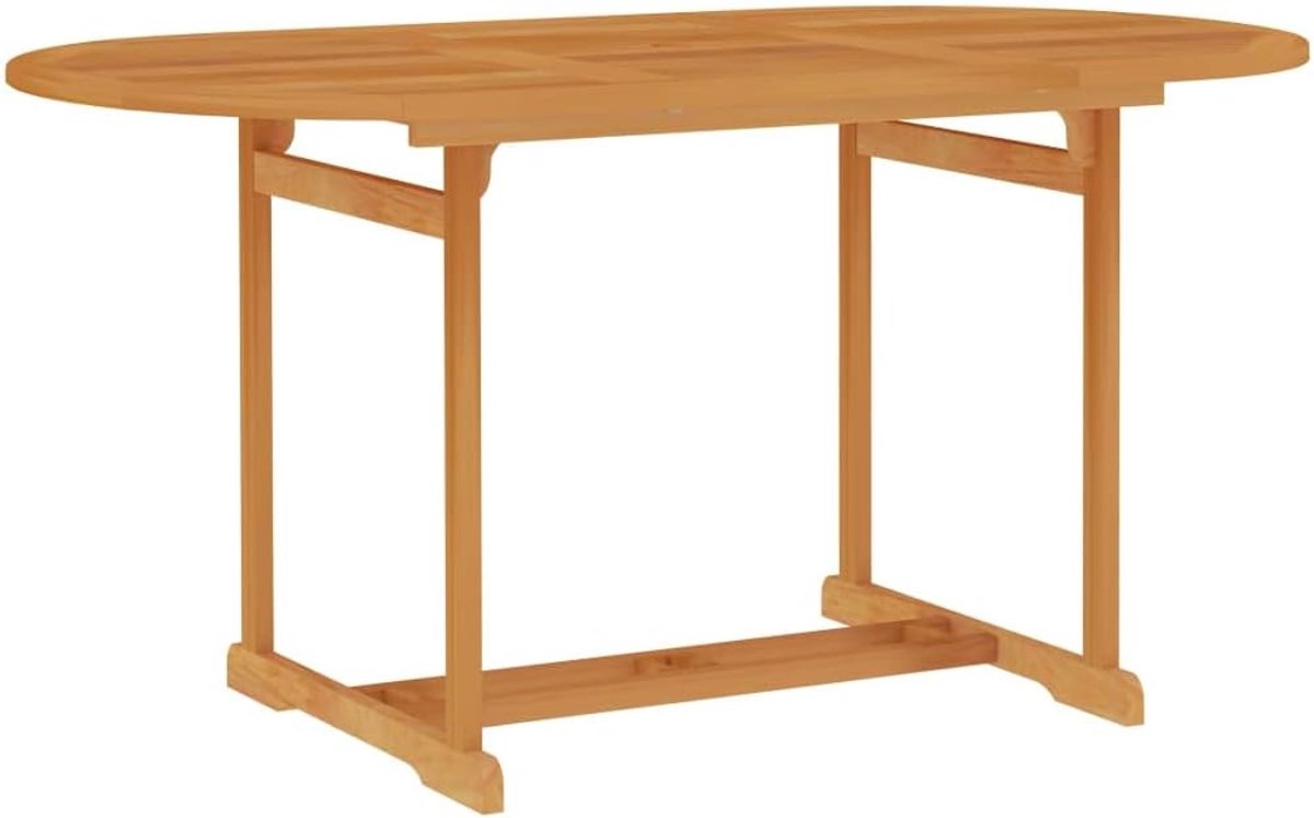 150 x 90 x 75 cm teak massief hout tuin terras eettafel campingtafel partytafel geschikt voor balkons, terrassen en dekken