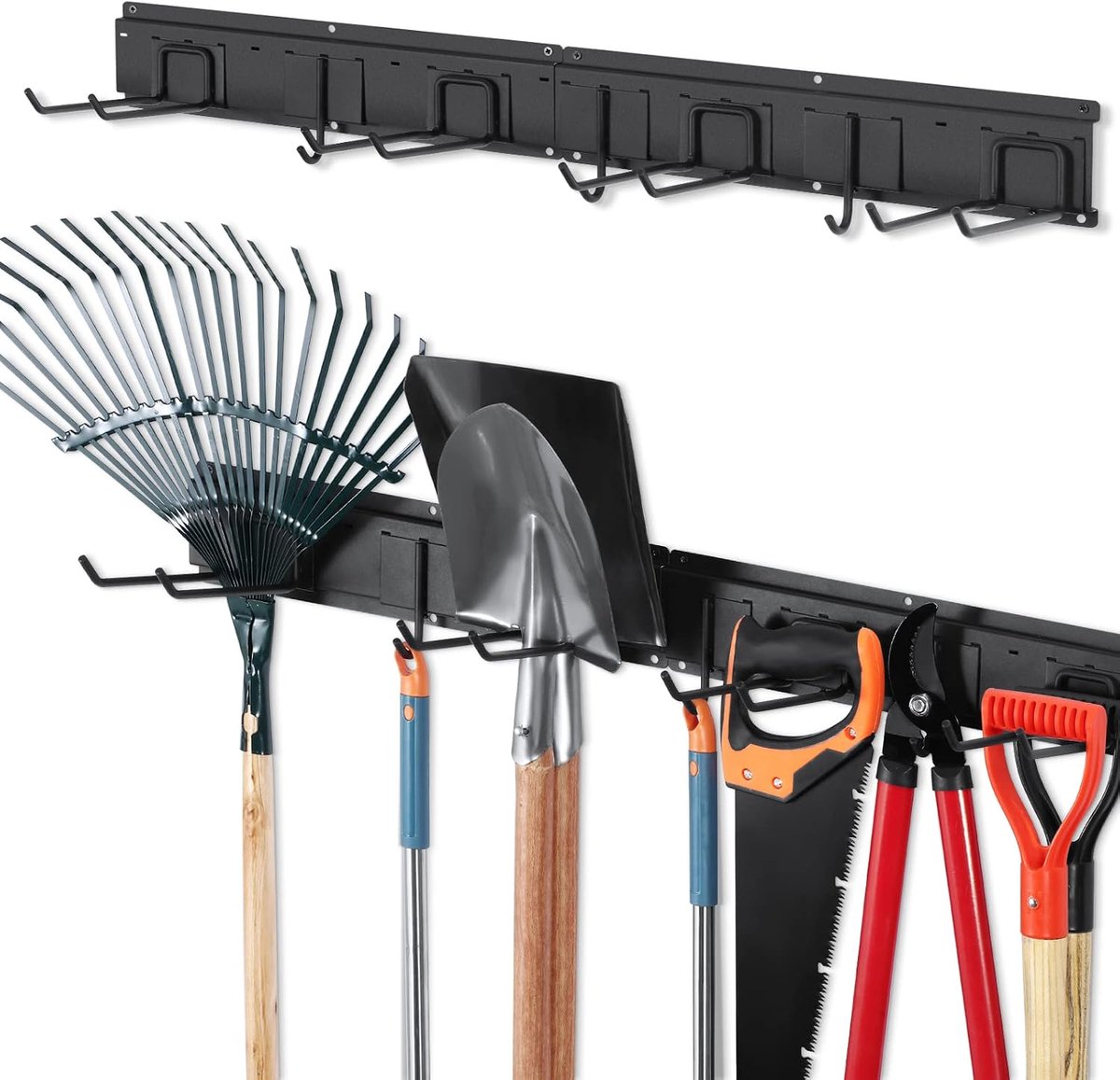 Tuingereedschapshouder, metalen bezemhouder, wandhaak, bezemhouder