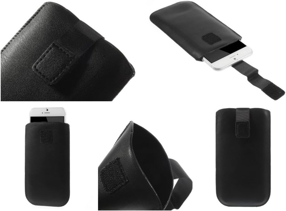 - Etui hoes beschermhoes van kunstleer met trekband en klittenbandsluiting voor thl 4400 - zwart