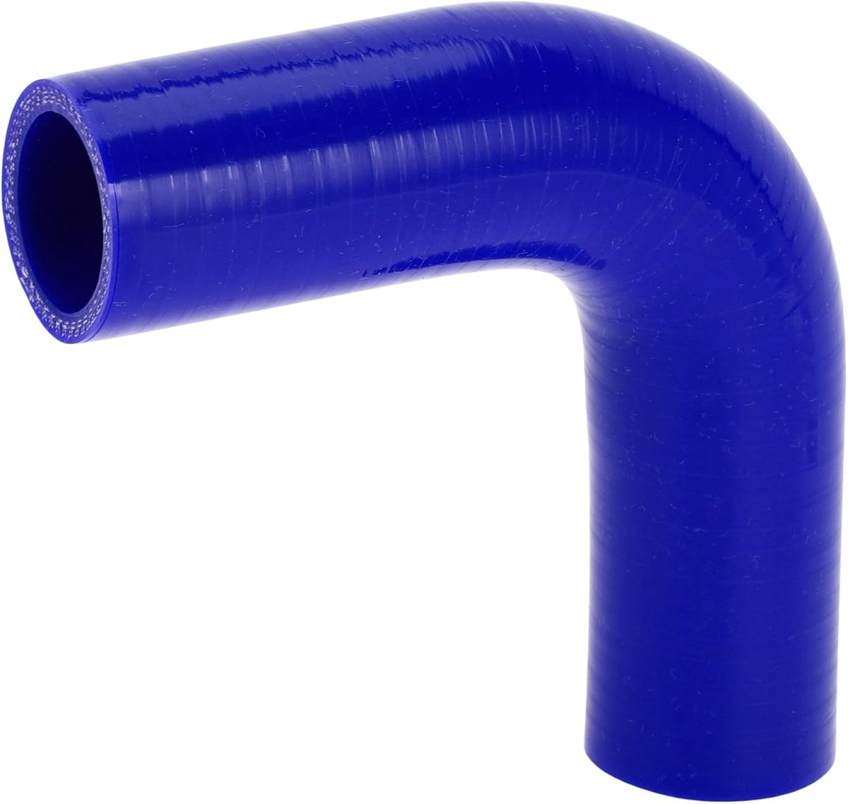 Dailygoods- Koelmiddelslang Siliconen - 32 mm Binnendiameter - 120 mm Lengte - 90° Hoek - Hoogtemperatuur Bestendig - Blauw - Meerlaags Weefsel - Sili