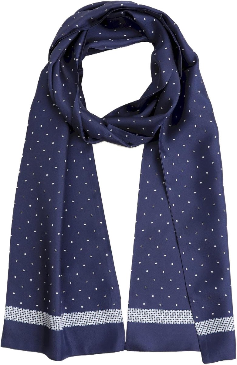 Herensjaal van 100% zijde, dubbellaags, 170 cm, lang, elegant, klassiek voor feestelijke zaken