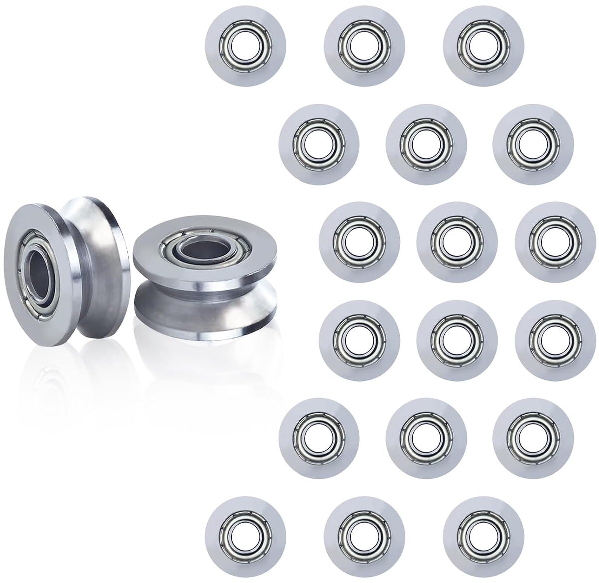Lagers, V623ZZ koolstofstalen poelielagers, miniatuur poelielagers voor lineaire railbewegingssystemen (4 * 13 * 6 mm)
