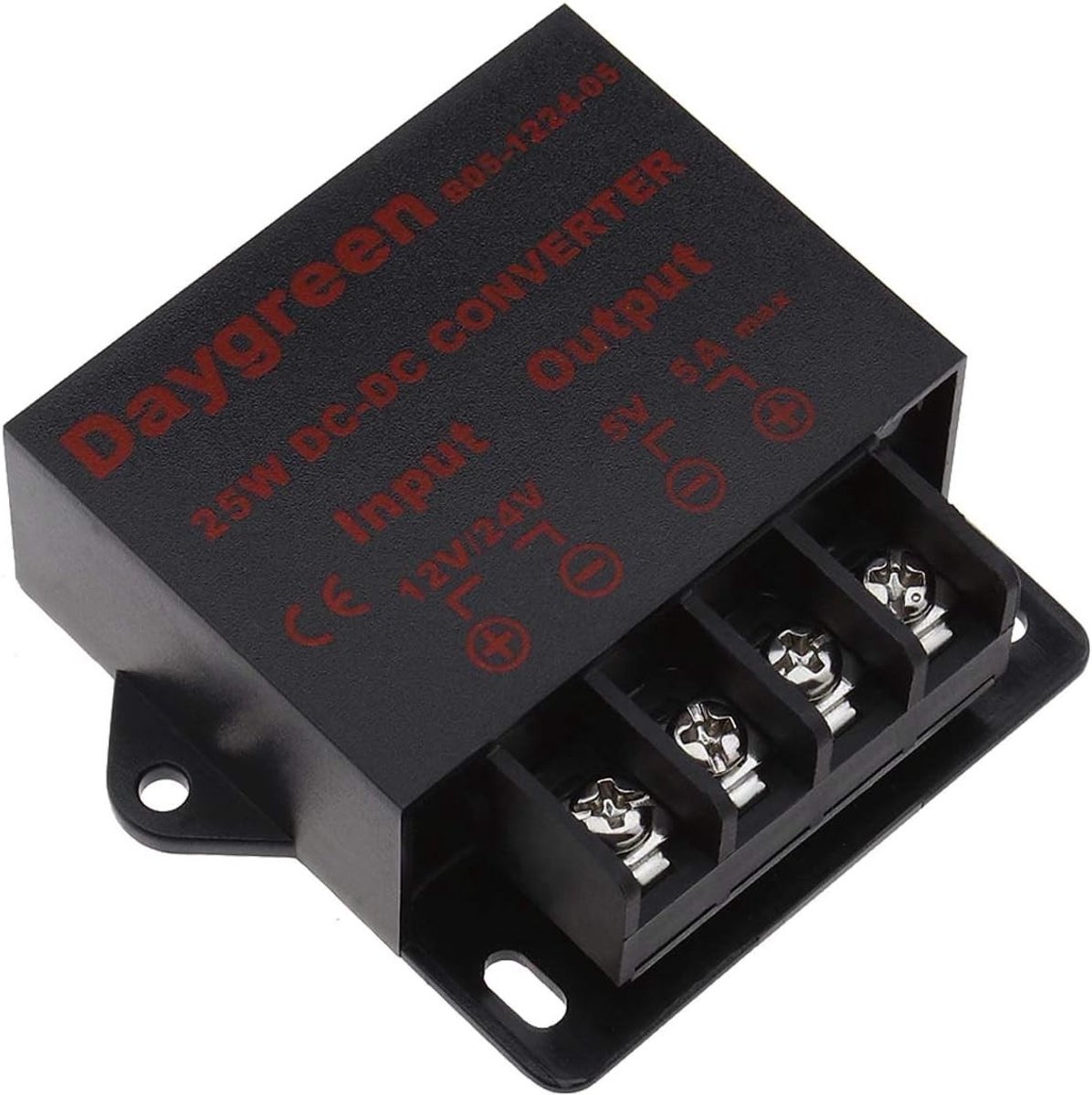 Buck Converter Regulator 12V/24V naar 5V 5A 25W Transformator met Overvoltage en Overcurrent Bescherming voor Elektronische Projecten