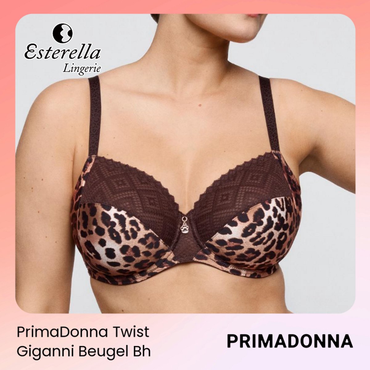 PrimaDonna Twist Giganni Beugel Bh 0142620 Leopard Bloom - maat EU 85B / FR