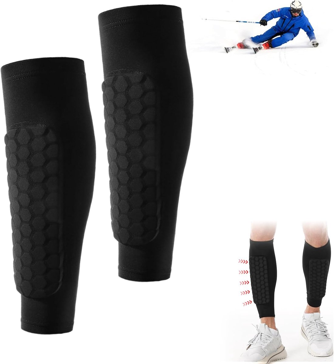 1 paar Shin Defender Shin Guards, Shinbang Protector met Anti-slip Strepen