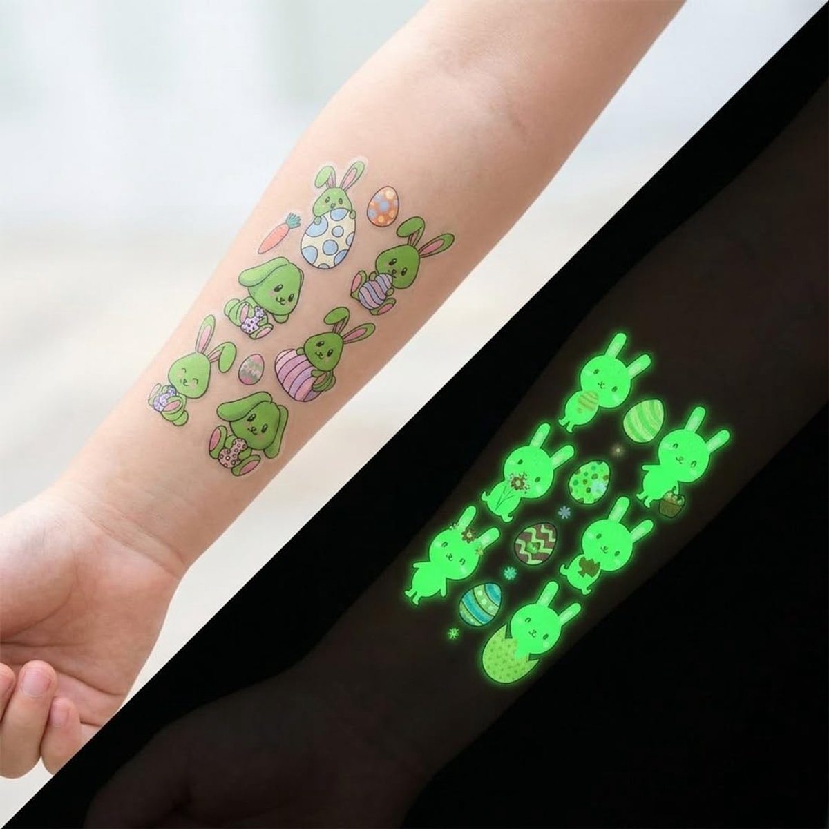 tatoeages voor kinderen, 10 glinsterende paaseieren tattoostickers voor kinderen, kleine paascadeaus voor kinderen, kleine orthodoxe geschenken