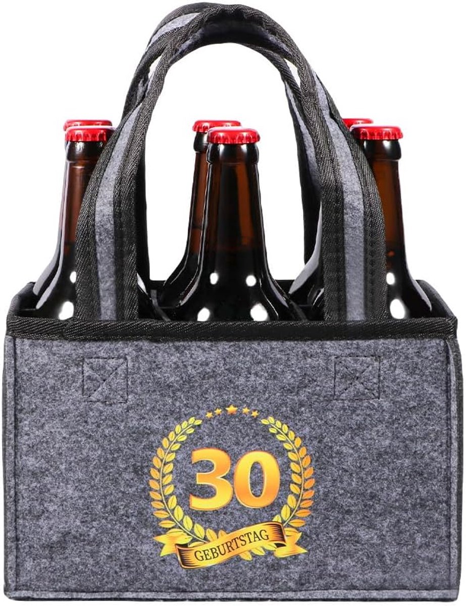 Bier cadeaus voor mannen verjaardag, draagtas mannenhandtas bier, grappige gepersonaliseerde geschenken mannen, 30e verjaardag, 30. Geburtstag, 30e verjaardag mannenhandtas bier
