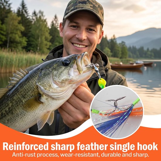 10 stuks Twist Spoons Forel, forelaas met Rolling Swivels UV-actieve knipperlichten forel aas twister visaccessoires forel duurzame knipperlichten vissen voor forel vissen — afbeelding 3