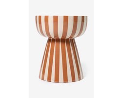 Sissy-Boy - Terracotta gestreepte mushroom bijzettafel