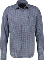 LERROS Sportief herenhemd met modern minimal-printdesign , Maat: XL , Kleur: MUTED RED , 100% katoen
