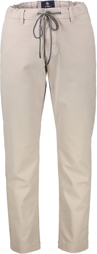 LERROS Casual chino van vormvaste stof met tailleband met trekkoord , Maat: W34_L32 , Kleur: SMOKE GREY , 65% katoen, 32% lyocell, 3% elastaan