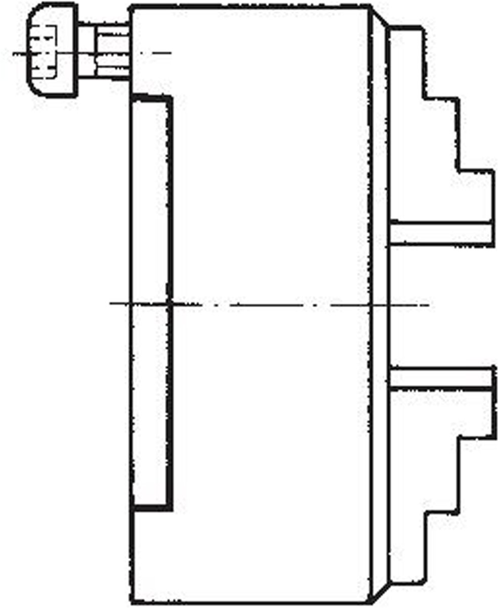 Röhm Planspiralfutter Duro-M 200/4 Cilindrische opname (DIN 6350 Vorm A) Basis- en opzetklauwen - 185336