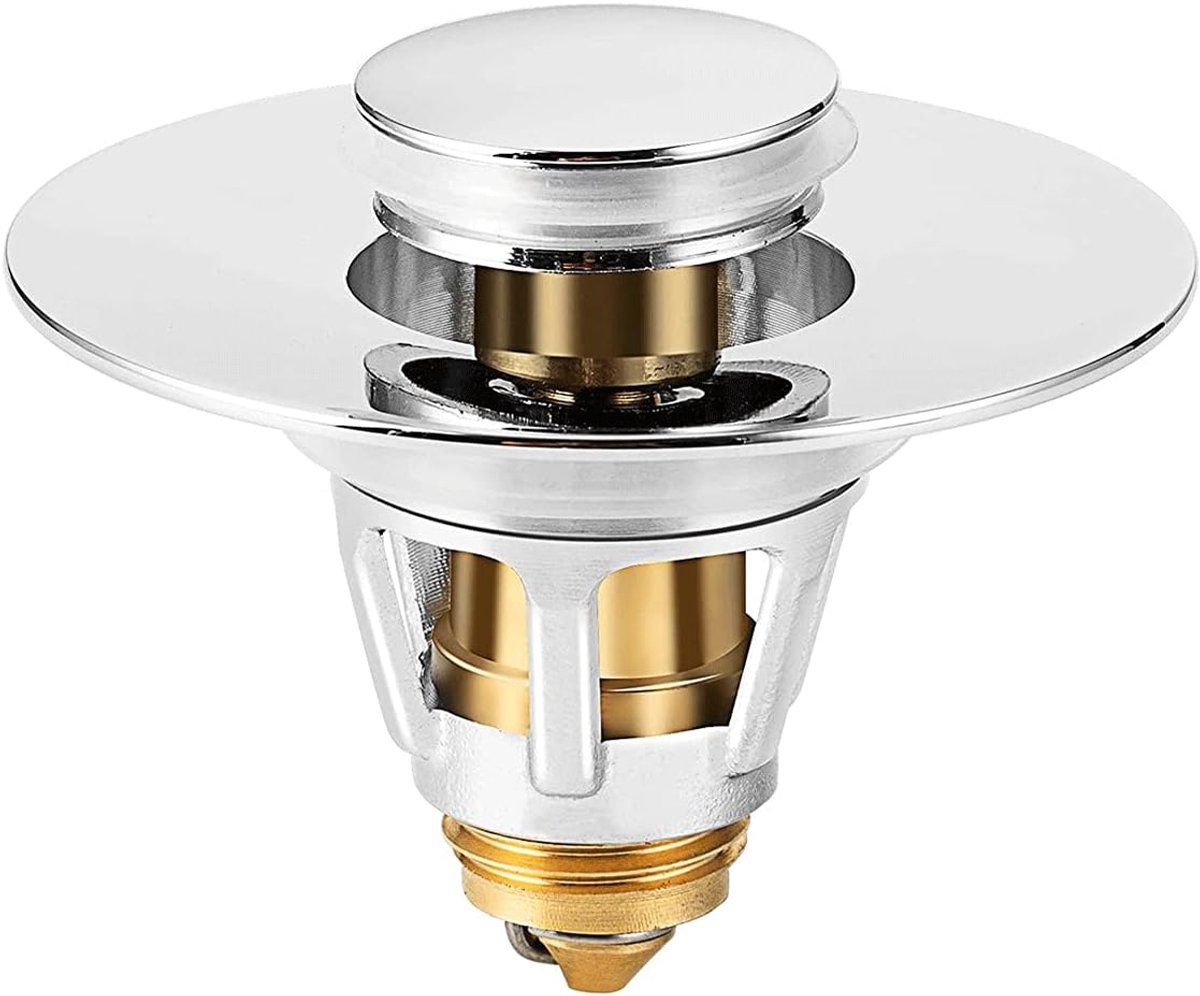 Wastafel Stekker,Pop-up Afvoerfilter Badkamer Wastafel Stopper,pop-up Gootsteen Drain Plug Met Mand Voor Keuken En Badkamer
