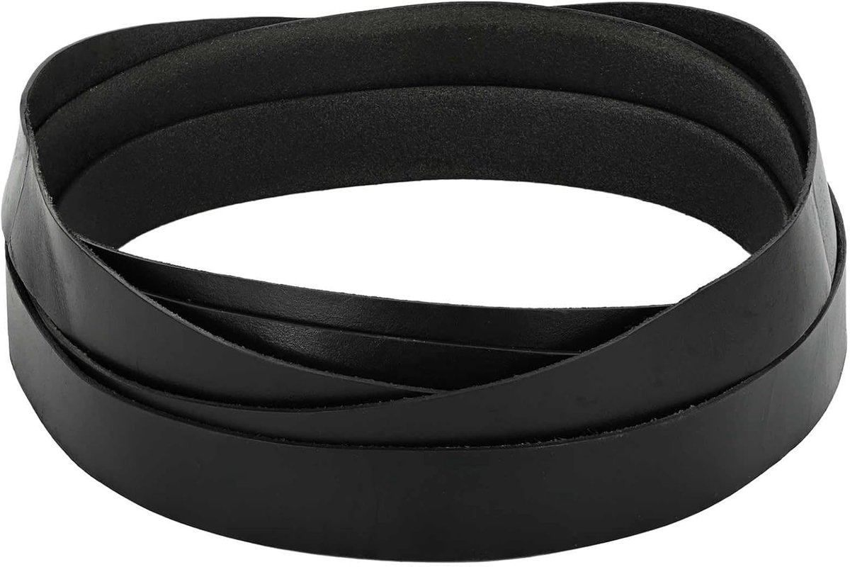 Leren riem 200 x 4 cm band zwart - veelzijdige riem