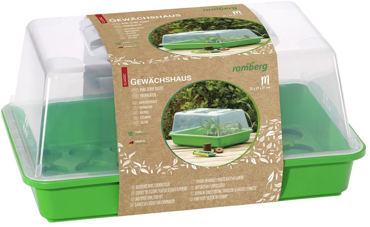 Romberg Classic Kweekkas M Groen 38x24cm met ventilatie