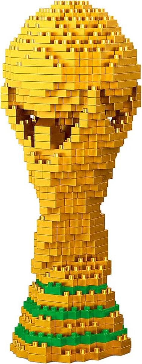 Trofee om zelf te monteren, 142 mm hoog, cadeau voor jongens, meisjes en volwassenen jaar, geel